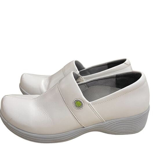 Dansko Nursing Shoe Work Wonders Coral Clog White Leather Upper Size 38(8-8.5) - Picture 3 of 11